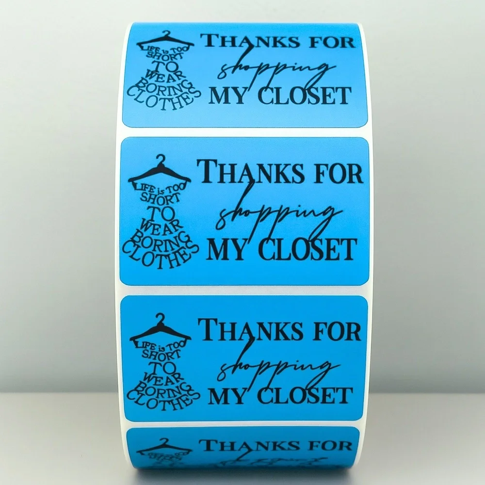 Thanks for Shopping My Closet Stickers – Cute Labels for Clothing Orders